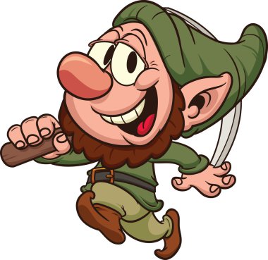 Dwarf miner clipart