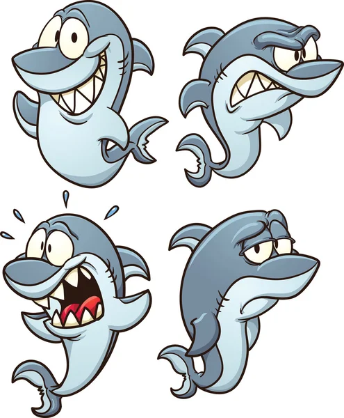 Cartoon shark — Stock Vector