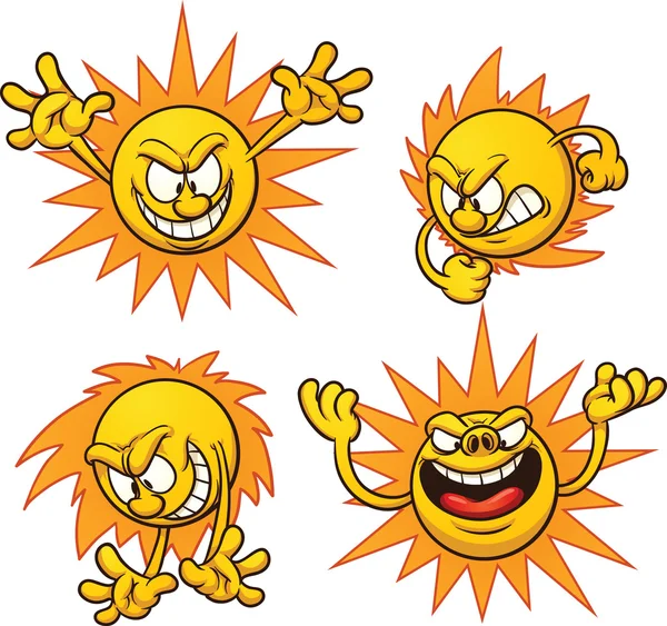 Böse Sonne — Stockvektor