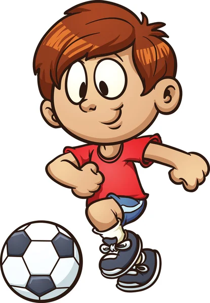 Niño de fútbol — Vector de stock