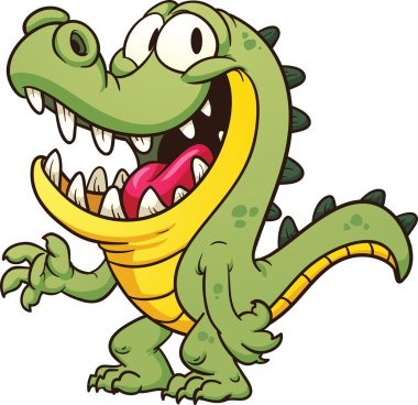 Cartoon crocodile.