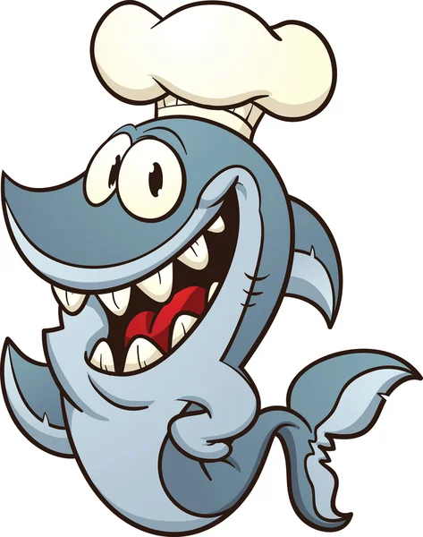 Žralok kuchař — Stockový vektor