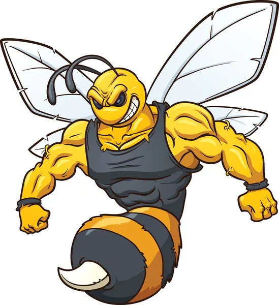 Hornet mascot — Stock Vector