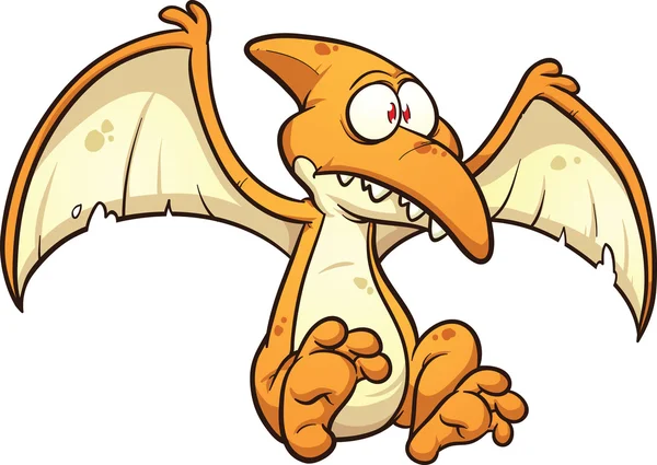 Pterodáctilo de dibujos animados — Vector de stock