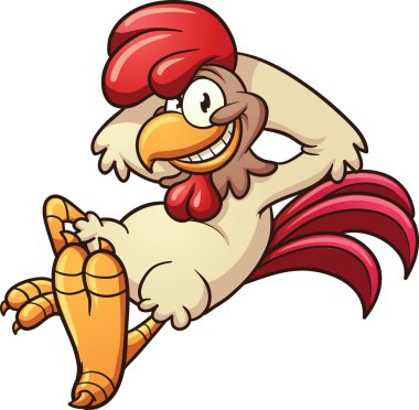 Cartoon rooster clipart