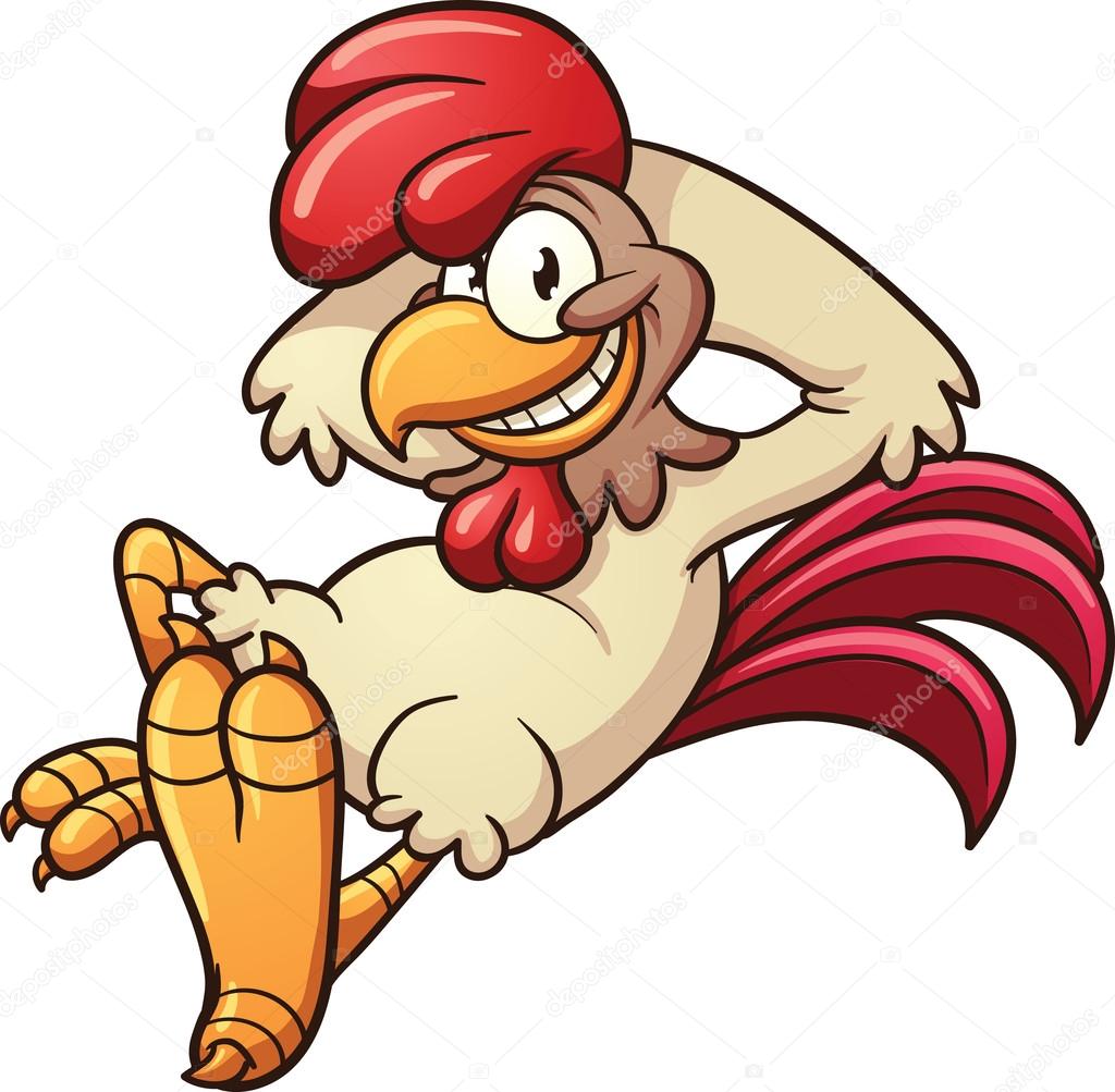 Cartoon rooster