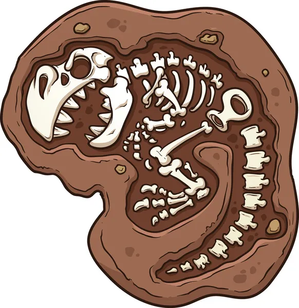 Dinozor fosili — Stok Vektör