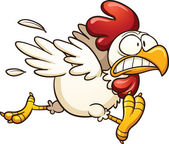 strach kreslený kuře