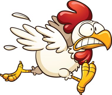 korkmuş karikatür tavuk