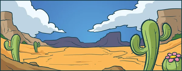 Kreslený pouštní pozadí — Stockový vektor