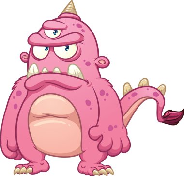 Pink monster clipart