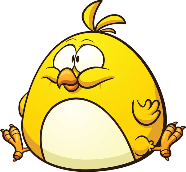 Cartoon fat chicken — Stock Vector