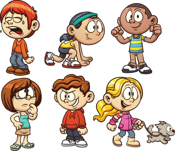 Niños de dibujos animados — Vector de stock