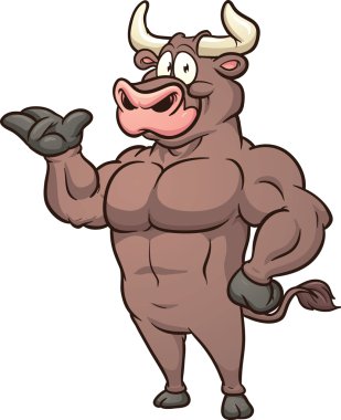Happy cartoon bull