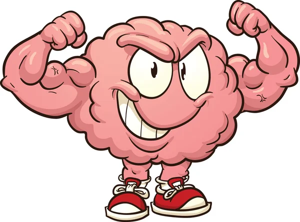 Strong brain — Stock Vector