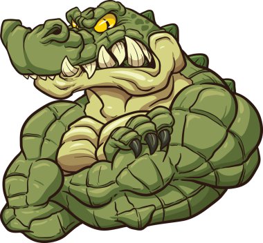 Crocodile mascot clipart