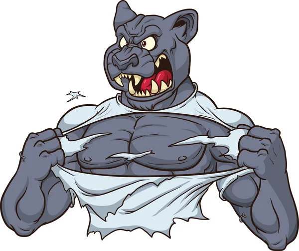 Schwarzes Panther-Maskottchen — Stockvektor