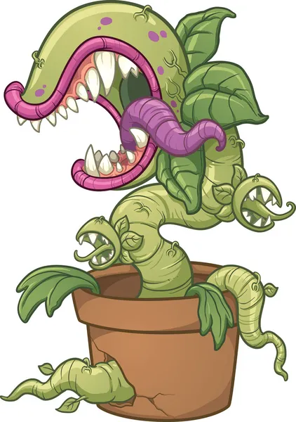 Carnivorous plant — Stock Vector