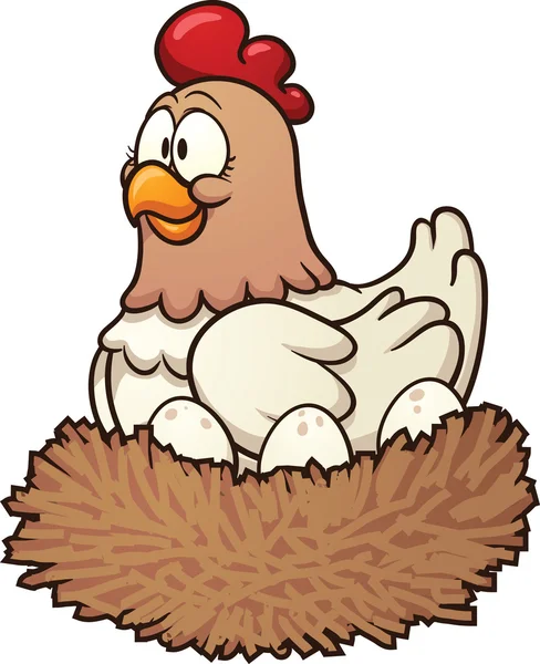 Gallina con huevos vector, gráfico vectorial, imágenes de Gallina con huevos vectoriales de stock | Depositphotos®