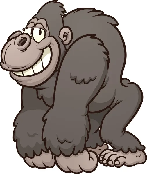 Rajzfilm gorilla — Stock Vector