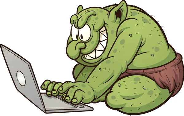 Internet-Troll — Stockvektor