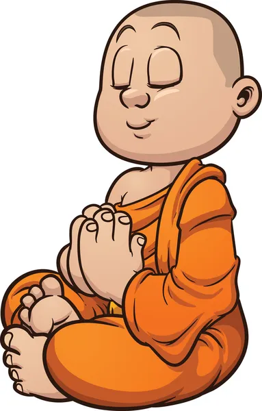 Budist rahip — Stok Vektör