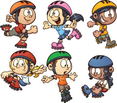 satır içi buz pateni çocuklar