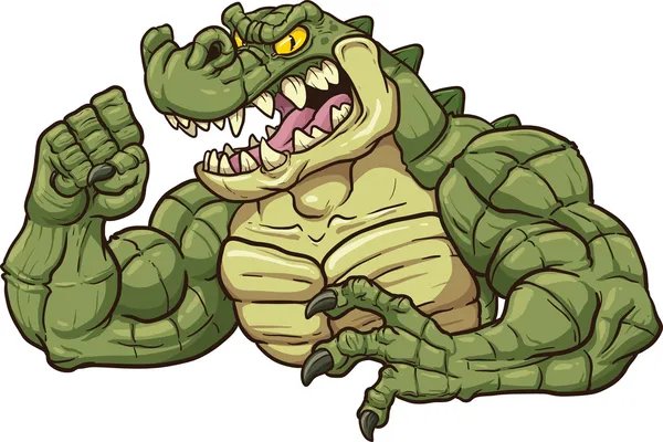 Alligator mascotte — Stockvector