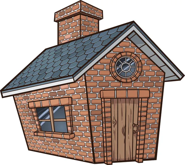 Little brick house — Stock Vector