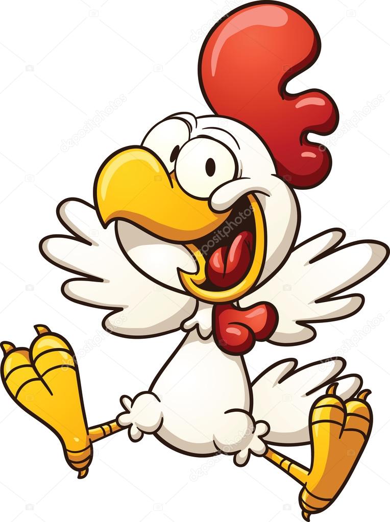 Feliz galinha dos desenhos animados imagem vetorial de memoangeles© 34267559