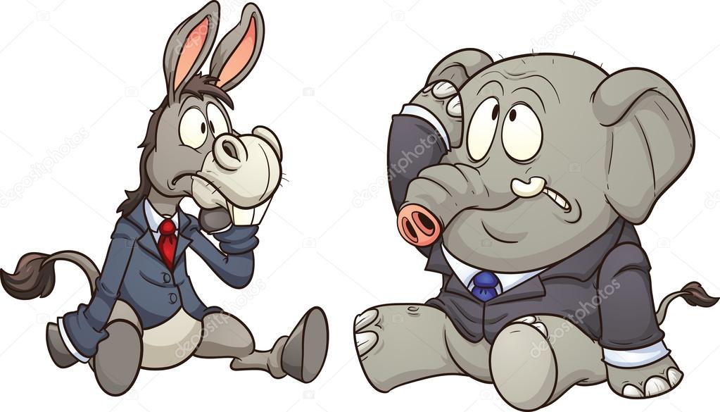 Elephant and donkey Stock Vector Image by ©memoangeles #43444799