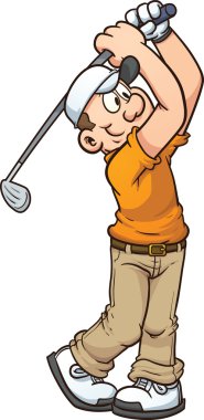 karikatür golfçü