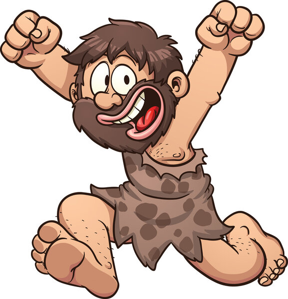 Happy caveman