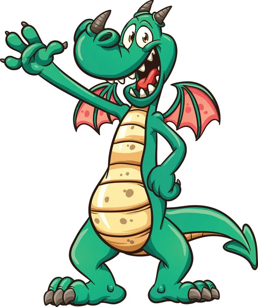 Cartoon dragon — Stockvector