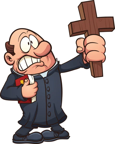 Cartoon priest — Stock Vector