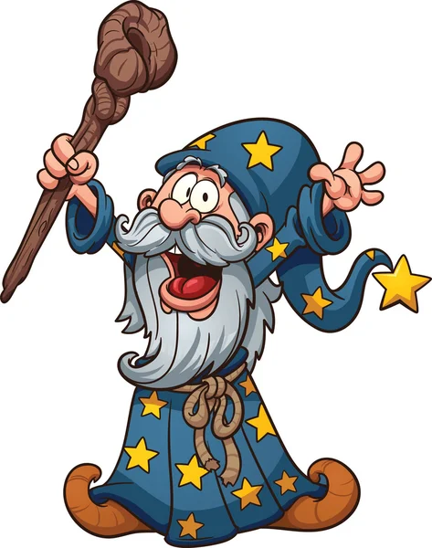 Cartoon wizard — Stock Vector