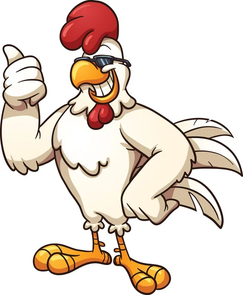 Cool chicken — Stock Vector