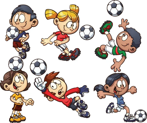 Soccer kids — Stock Vector