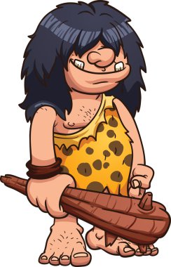 karikatür mağara adamı