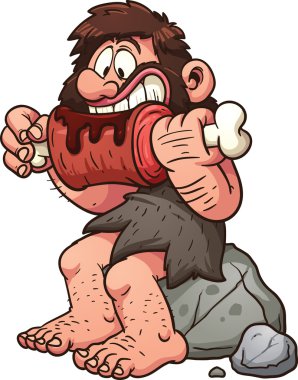 Cartoon caveman clipart