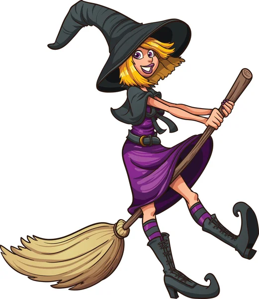 Cartoon witch — Stock Vector