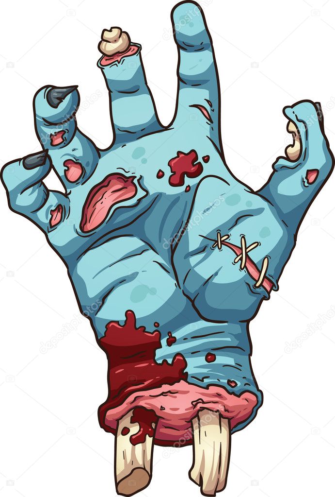 Mano de Zombie — Vector de stock © memoangeles #47376471