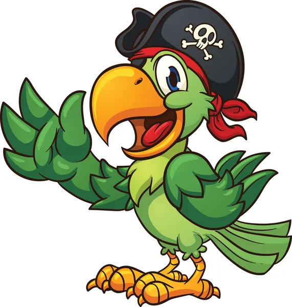 Pirate parrot — Stockvector