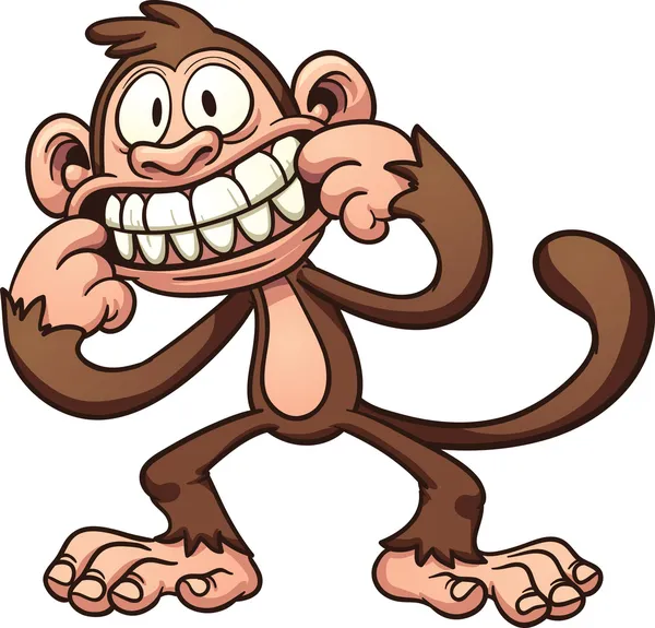 Mocking monkey — Stock Vector