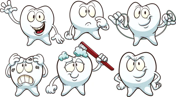 卡通的牙齿 — 图库矢量图片