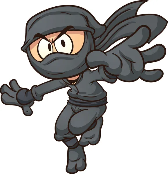 Cartoon ninja — Stockvector