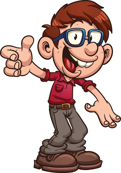 Nerdy boy — Stock Vector