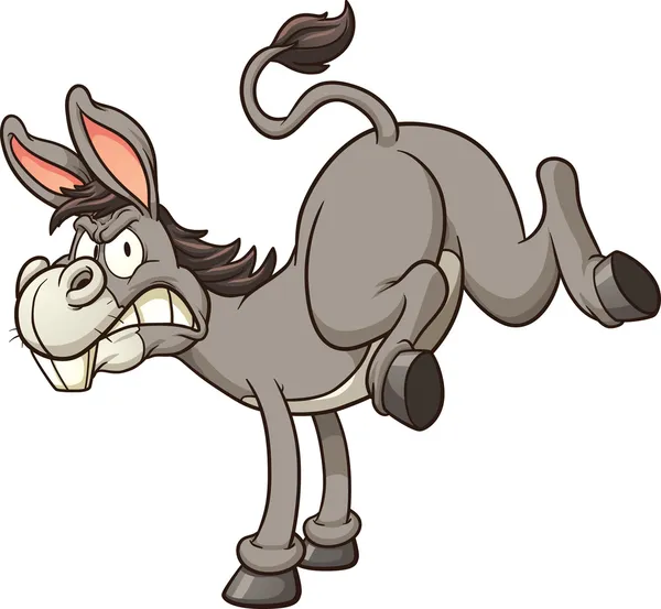 Patada de burro — Vector de stock