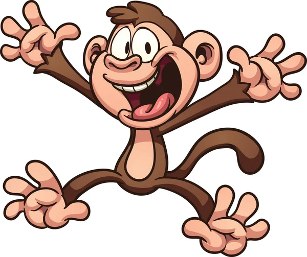 Macaco dos desenhos animados —  Vetores de Stock