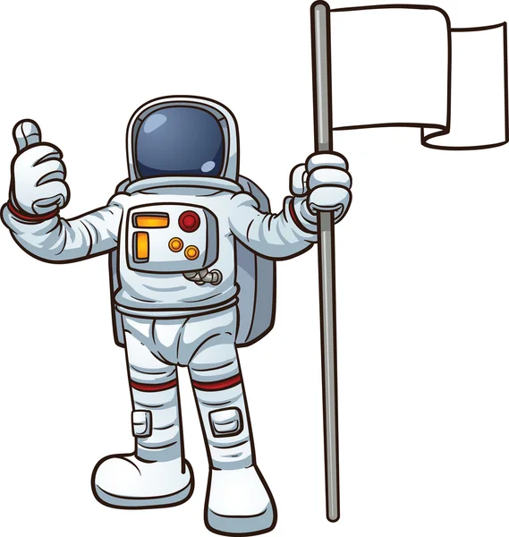 Astronauta de dibujos animados — Vector de stock